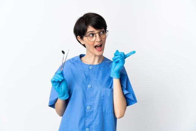 Woman Dentist in a candid pose